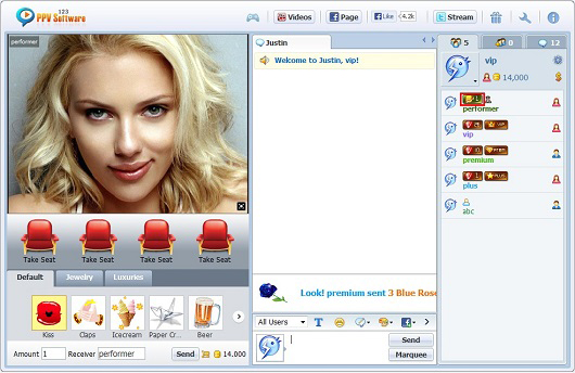 Title: 123 PPV Software Chat Software HD Video, Webcam Chat, HTML Chat, Live PPV Software, Video Chat