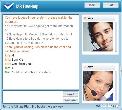 Chat text live live chat