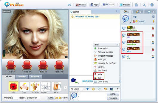 Title: 123 PPV Software Chat Software HD Video, Webcam Chat, HTML Chat, Live PPV Software, Video Chat