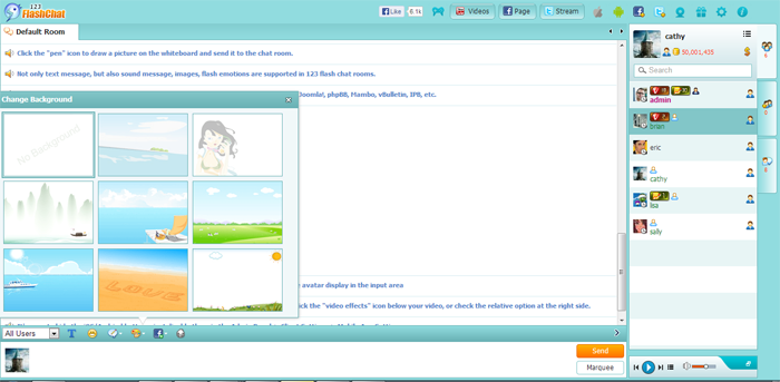 Background of 123FlashChat, Video Chat, Flash Chat, Chat Software, PHP Chat