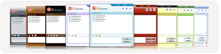 Skin Collections of 123 Web Messenger, Facebook-like Bar, IM