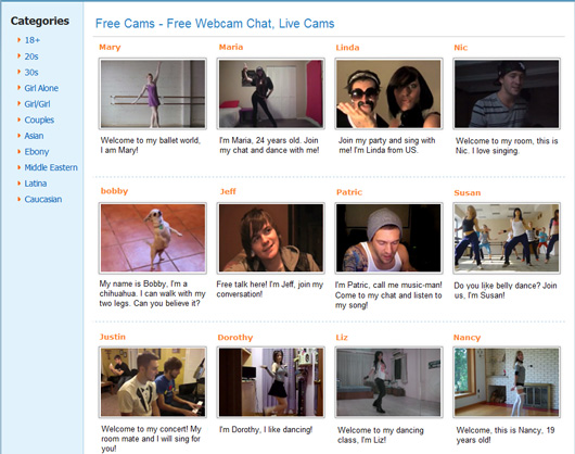 Live chat on sale webcam