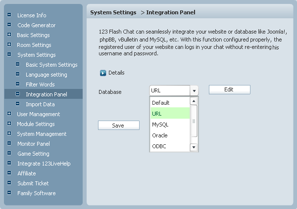 for integration use