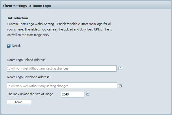 Custom Room Logo Global Setting, 123 Flash Chat Custom Room Logo Global Setting in Admin Panel of 123 Flash Chat, Chat Software