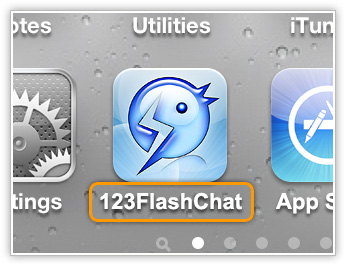 Chat App Name, Mobile App, iPhone/iPad/Android App, 123 Flash Chat