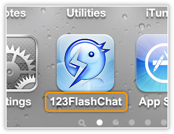 Chat App Logo, Mobile App, iPhone/iPad/Android App, 123 Flash Chat Chat App Name, Mobile App, iPhone/iPad/Android App, 123 Flash Chat