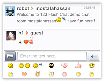 Neat UI of 123 Flash Chat, iPhone App, iPad App, Android App