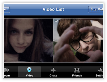 User Video Chat in 123 Flash Chat, Android App