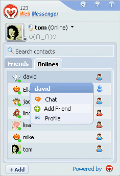 Add member to Friend List and check member's profile.