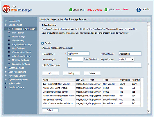 123 Web Messenger Admin Panel – IM Software, Site Messenger, Instant Messaging, Community Messenger, Facebook Messenger, One-to-one Chat System 123 Web Messenger Admin Panel – IM Software, Site Messenger, Instant Messaging, Community Messenger, Facebook Messenger, One-to-one Chat System