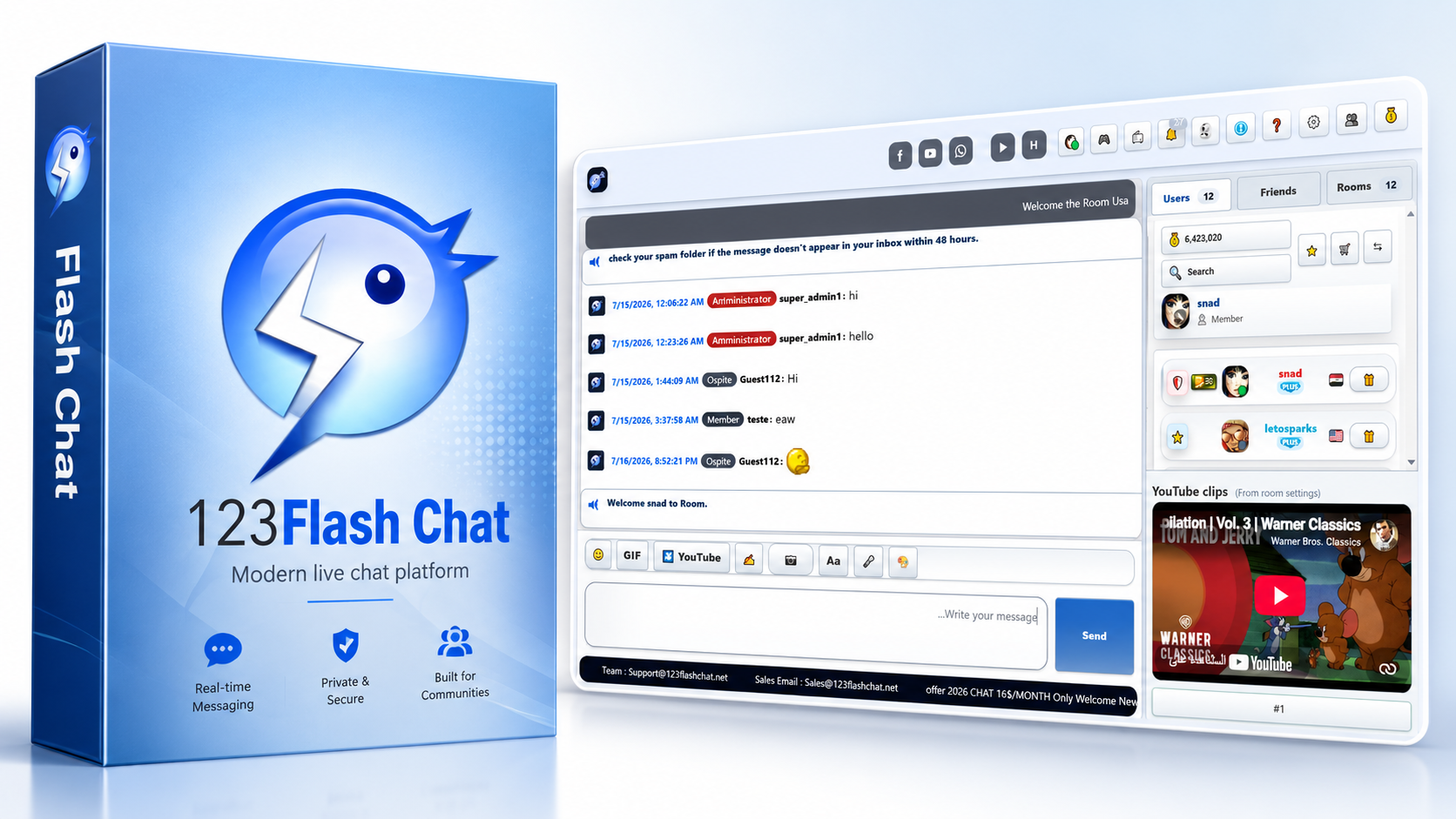 123 Flash Chat Net Demo